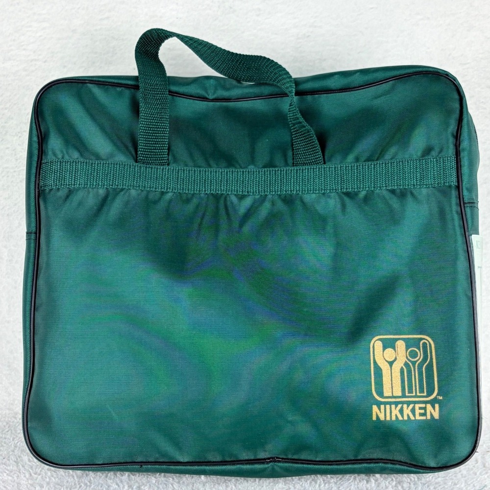 Nikken KenkoTherm Travel Pad Blue Quilted Far-Infrared Technology 71x36 with Bag